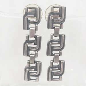 Vintage Taxco Mid-Century Modern Sterling Silver Earrings